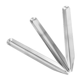 BUGUUYO 3pcs Stainless Steel Lab Spatula Pointed Rounded Bead Scoops for Mixing Transferring Powders Pastes in Laboratory and Classroom Use Easy to Clean