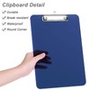 Hnogri Plastic Clipboards, Blue Clip Board Standard A4 Letter Size