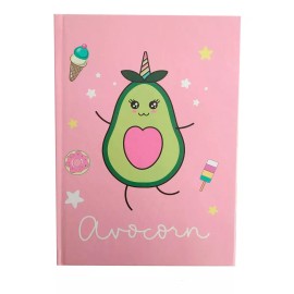 Abocados Cute Libreta Cuaderno Raya Brillos Mágica Glitter Agua Pasta Dura