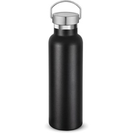 Neihepal Black Stainless Steel Water Bottles,20 Ounce Vacuum Insulated