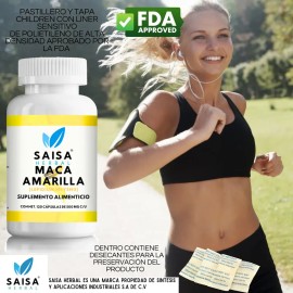 Maca Amarilla Orgánica 100 Pura Con 120 Cáp Calidad Premium Sabor Sin sabor                                                                           