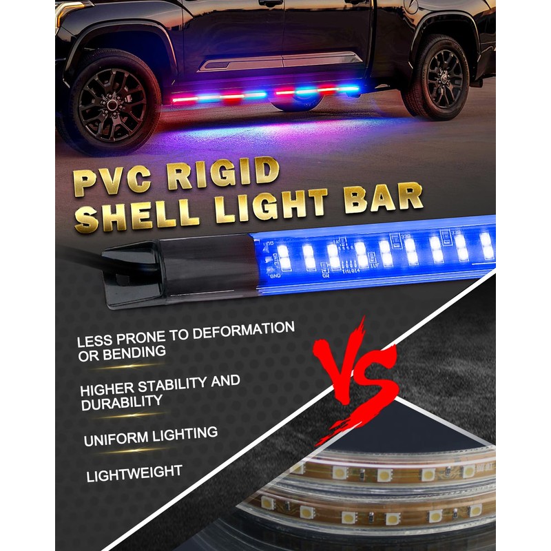 LUMENIX 70 Inch Emergency Running Board Rigid Strobe Lights Strip