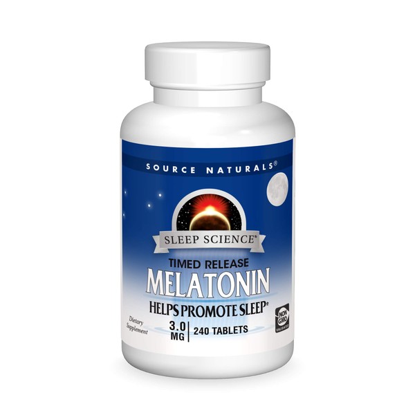 Source Naturals Sleep Science Melatonin 3 mg Helps Promote Sleep - 240 Time Release Tablets