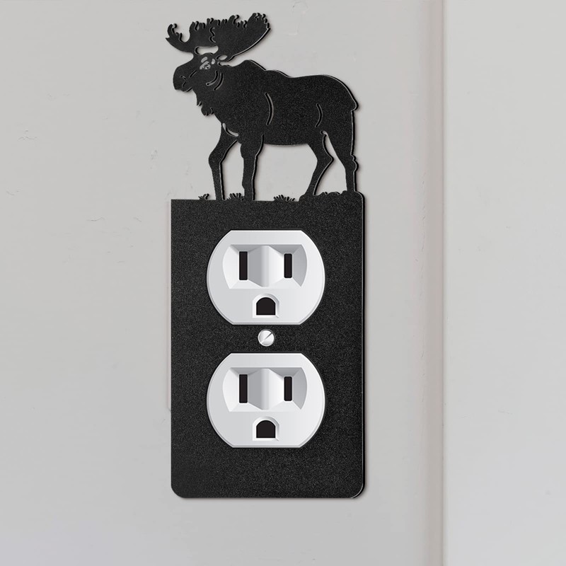 Kingdder 24 Pcs Metal Bear Light Switch Cover Moose Tree