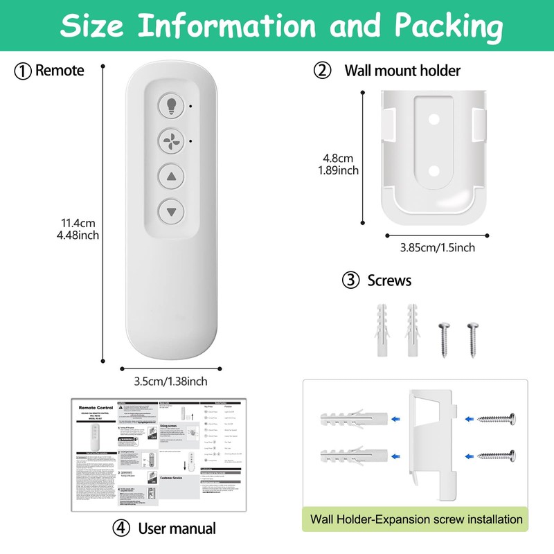 Prichor 99770 Ceiling Fan Remote Control (Remote ONLY) for Hunter