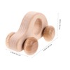 Gatuida Wooden Push Car Smooth Grip Vehicle for Sensory Development