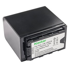 Kastar Camcorder Battery 1 Pack for Panasonic VW-VBD78 VW-VBD58 VW-VBD29 & Panasonic AG-UX180 AG-UX90 AG-3DA1 AG-AC8 AG-DVC30 AG-HPX171 AG-HPX250 HPX255 AJ-PX270 AJ-PCS060 HC-MDH2 HC-X1000 HDC-Z10000
