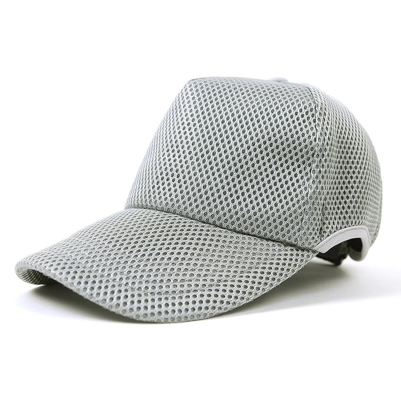 BIGWATCH Men's Plain Round Mesh Cap, Large Size - grays