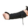 Handmade Leather Arm Guard Bow Hand Shooting Glove Black