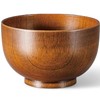 J-kitchens Miso Soup Bowl Heat Resistant Wooden Style Okonomi Bowl