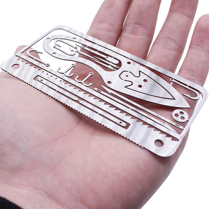 Buspoll Survival Cards: (18- in -1) EDC wallet multifunctional survival