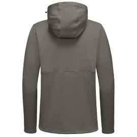 Little Donkey Andy Men's Winter Lightweight Warm Fleece Running Jacket Breathable Hooded Thermal Jacket with Thumb Holes Long Sleeve Travel Hiking Cycling Outdoor Workout Coats Coriander Brown L