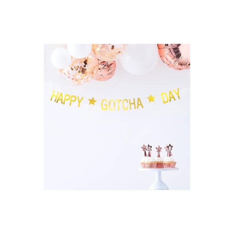 Etaredkj Happy Gotcha Day Banner, Pet Adoption Party Decorations Supplies,