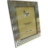 Tizo 5" X 7" Turquoise and Silver Striped Wooden Frame,