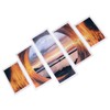 5PCS Frameless Canvas Painting Seaport Pattern Wall Art Picture for