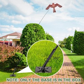 Flerigh Bird Repeller Universal Base Protects Plants from Birds by Placing a Kite with a Pole on Top of The Bird Repeller Base; Commonly Used in Yards, Lawns and Farms to Create Bird-Free Zones