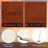 Geyee Leather Guest Book and Pen Stand Set, 10.5" x