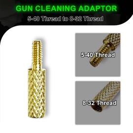 XXLIYA Rifle Cleaning Rod Fitting Brass Adapter 5-40/8-32 Male Thread 8-32/5/16-27/10-32 Female Thread Handgun Pistol Cleaning Kit Supplies for 22 Cal 12 Gauge Bore Cleaner Brush Accessories