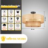 Hamilyeah 20 inch Boho Flush Mount Ceiling Light Fixture Double