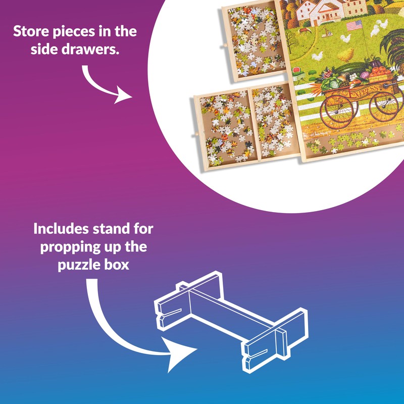 Buffalo Games - Wood Puzzle Table - 1000 Piece Size