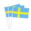 Sweden Flag Swedish Small Stick Mini Hand Held Flags Decorations