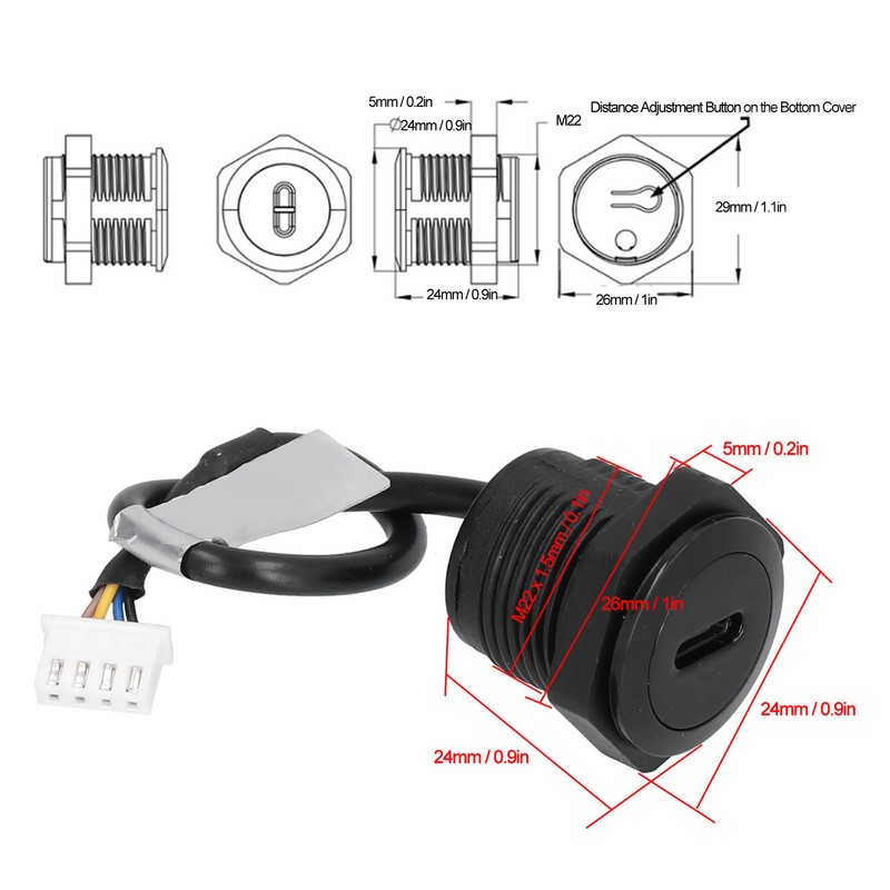 Laser Sensor Infrared Range Distance Detector Waterproof 1cm400cm for Robot