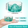 BNOSDM Hamster Food and Water Bowl Mountain Fuji Style Glass