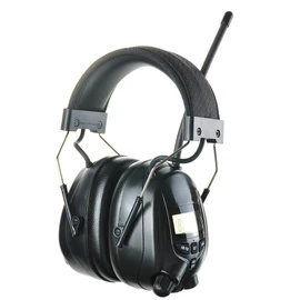 AM/FM Radio Headphones 25dB NRR,Noise Reduction Safety Earmuffs,Digital Display Headset,Powered by AA Battery,Hearing Protection for Walkman Mowing Lawn Work(Black)