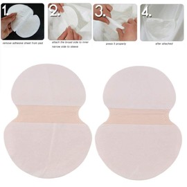 Pack of 100 Armpit Sweat Pads, Disposable Sweating Armpit Sweat Pads, Pure Pads, Skin Colour, Absorbent, Soft, Forearm Sweating Perfect Fit, Absorbing Goodbye Antiperspirations
