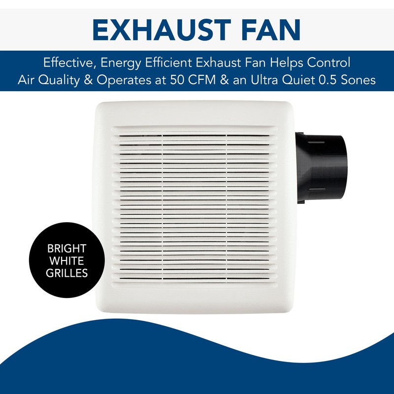 Broan-NuTone AE50 Ventilation Fan with Roomside Installation, ENERGY STAR Certified,