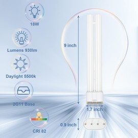 Poweka PL18-B Replacement Tube Light Bulb Compatible with OttLite 2 Pack
