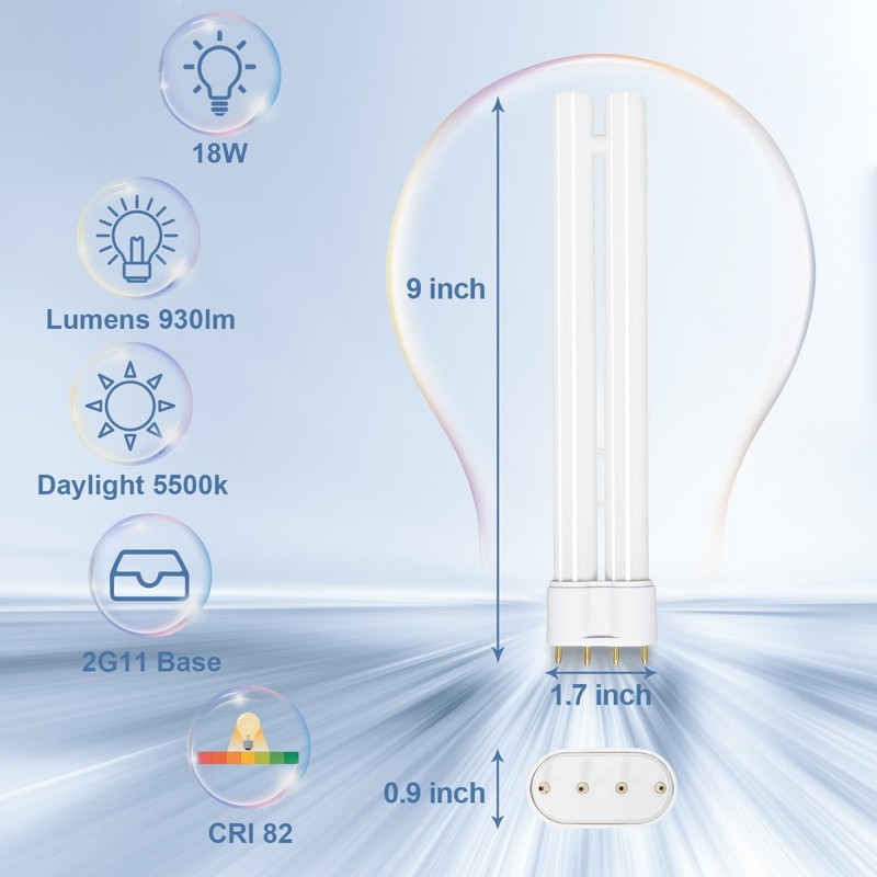 Poweka PL18-B Replacement Tube Light Bulb Compatible with OttLite 2