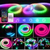 16.4FT 360 Degree Luminous Circular Mesh Neon Rope Lights,5V Music