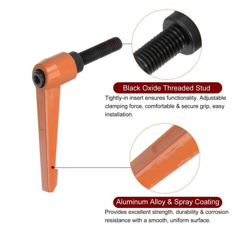 QUARKZMAN Adjustable Clamping Lever Handles M10 x 30 mm Male