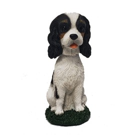 Animal Den Cavalier King Charles Dog Bobblehead Figure Statue Gift for Car Dashboard