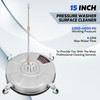 FAHKNS 15" Pressure Washer Surface Cleaner with 4 Wheels 2