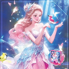 Georgie Porgy 100Pcs Princess Puzzle for Kids Fairy Glitter Jigsaw Puzzle Educational Learning Toys Birthday for Boys Girls Ages 3+ (Lina Arlo)