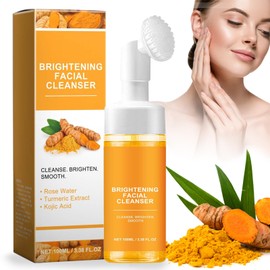 Turmeric Facial Cleanser 100ml, Turmeric Glow Face Wash Turmeric & Kojic Acid Foaming Brightening Face Wash, Turmeric Cleansing Foam für jede Haut, Kurkuma Reinigungsschaum Gesicht
