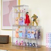 Acrylic Display Case with Movable Dividers, Clear Figure Display Cases