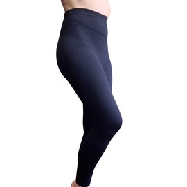Bioflect® Compression Leggings with Bio Ceramic Micro-Massage Knit- for Support and Comfort - Black 5XL