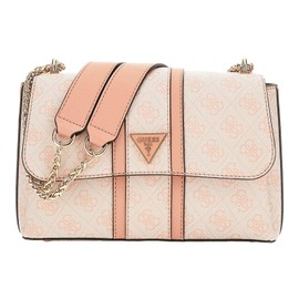 GUESS Noreen Logo Convertible Crossbody Flap Dusty Rose Logo