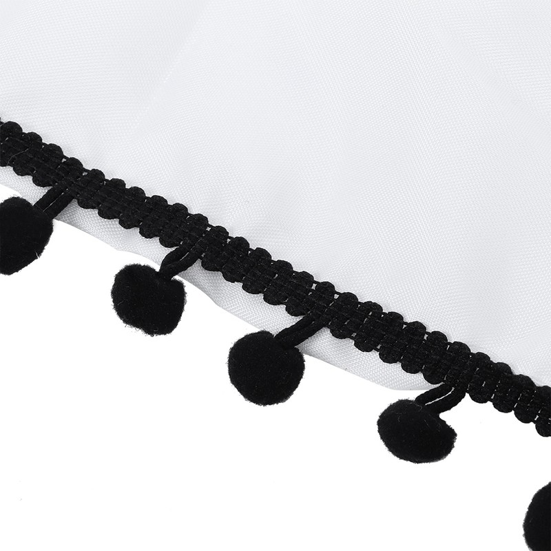 Elegant Black and White Polyester Bathroom Shower Curtain Waterproof Mildew
