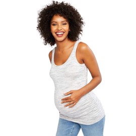 Motherhood Maternity Womens Fashion-maternity-tank-top-and-cami-shirts, Grey Spacedye, X-Large US