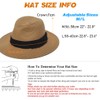 Ruphedy Straw Fedora Sun Hat for Women Wide Brim Panama