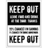 Caledonia Signs 27200E Keep out, leave food/drink at door, I'm