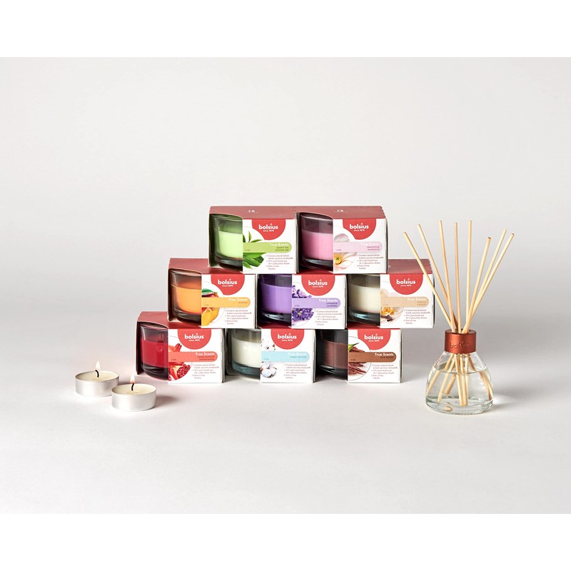 BOLSIUS MOODS & TRUE SCENTS Duftkerze, Wax, Rot, 9.5 cm,