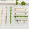 ESreake 6Pcs Bamboo Shape Solid Zinc Alloy Cabinet Knobs Handle