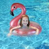Inflatable Flamingo Swimming Ring, Glitter Pink Swimming Ring, Air Mattress,