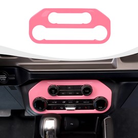 RAZPOY for Bronco Air Conditioning Switch Panel Cover, Center Console A/C Button Trim Compatible with 2021-2023 Ford Bronco Interior Accessories, Pink