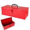 JMIATRY Red Tool Box 15 Inch Small Metal Tools Box